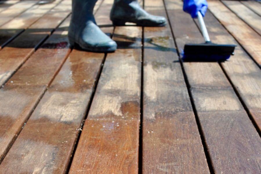 washing dog pee off your deck