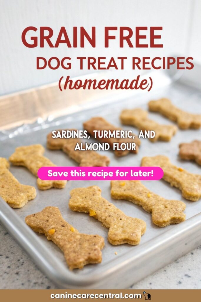 Grain Free Dog Treat Recipes Homemade Sardines, Turmeric, and Almond ...