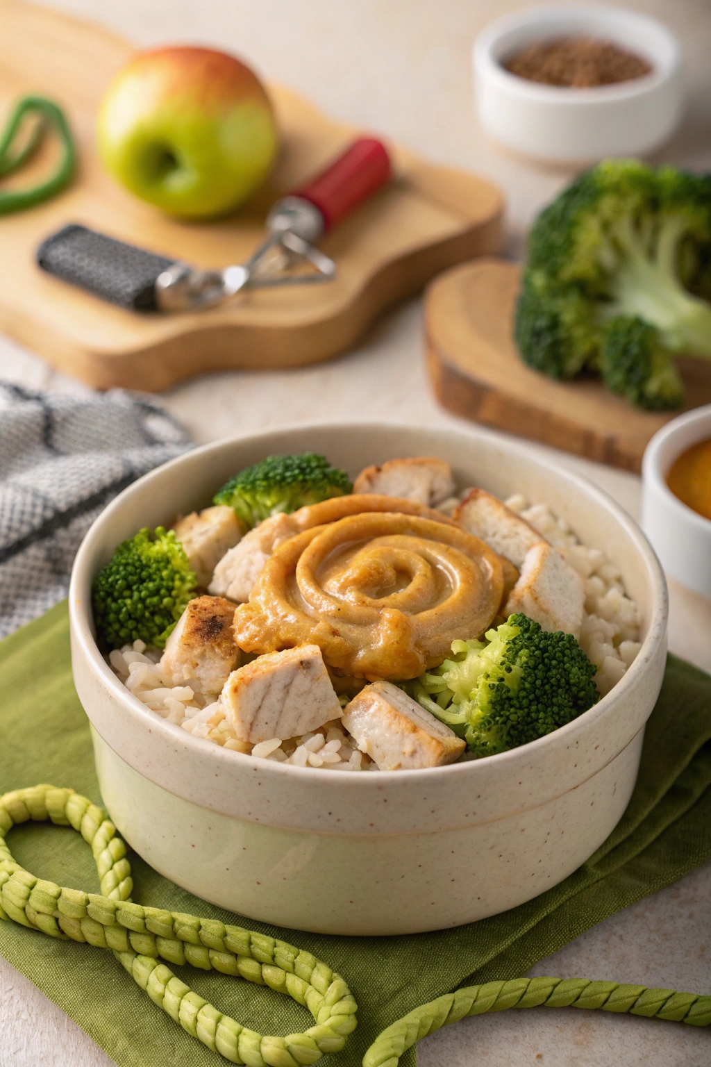 homemade dog food recipes for large dogs Chicken Rice and Broccoli Power Bowl