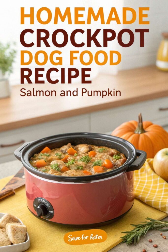 Homemade Crockpot Dog Food Recipes salmon and pumpkin pin 1