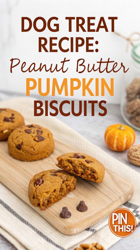 homemade Peanut Butter Pumpkin Biscuits pin 1