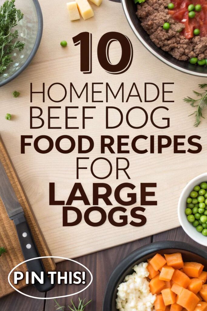 Homemade Beef Dog Food Recipes for Large Dogs pin 2
