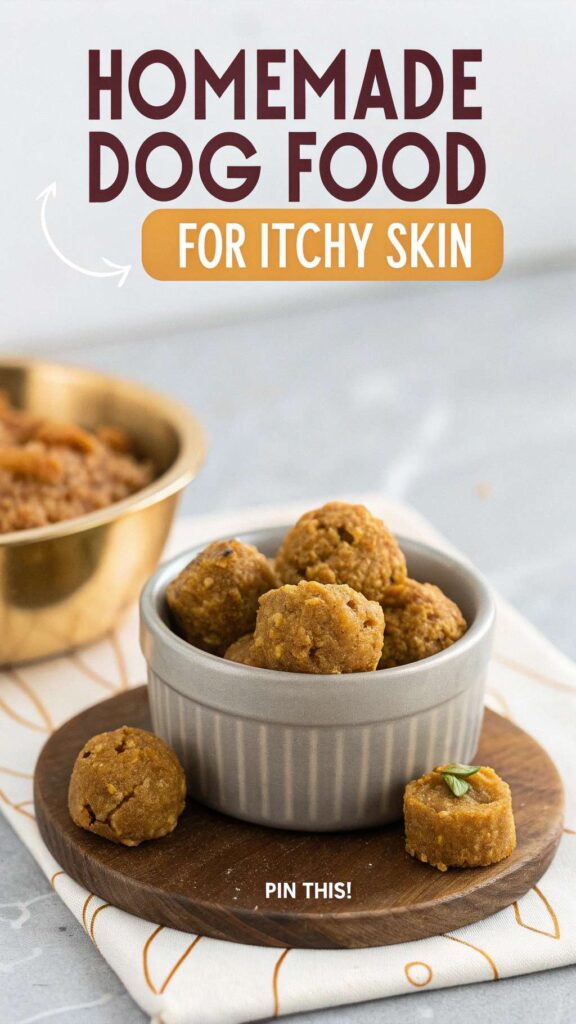 Homemade Dog Food for Itchy Skin pin 1