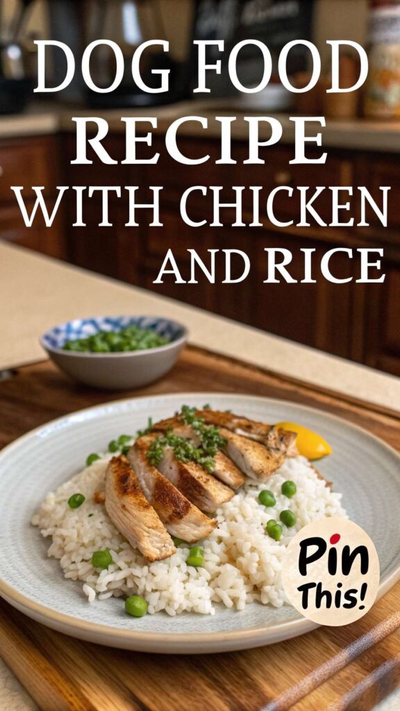 Dog Food Recipe With Chicken and Rice pin 1
