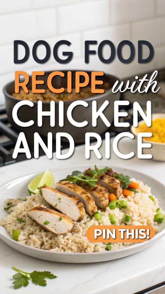Dog Food Recipe With Chicken and Rice pin 2