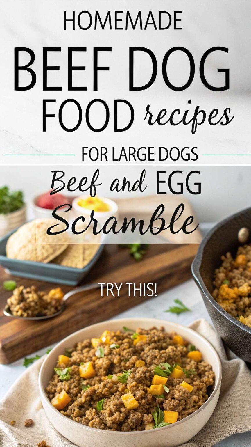 Homemade Beef Dog Food Recipes for Large Dogs Beef and Egg Scramble ...