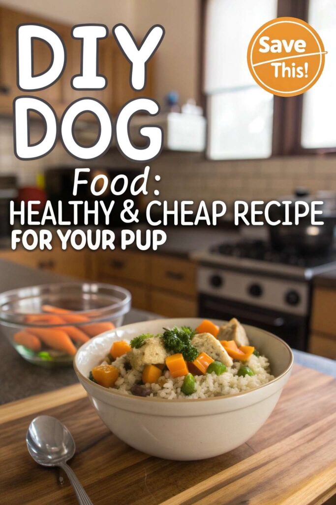 DIY Dog Food Healthy Cheap Recipe for Your Pup pin 1