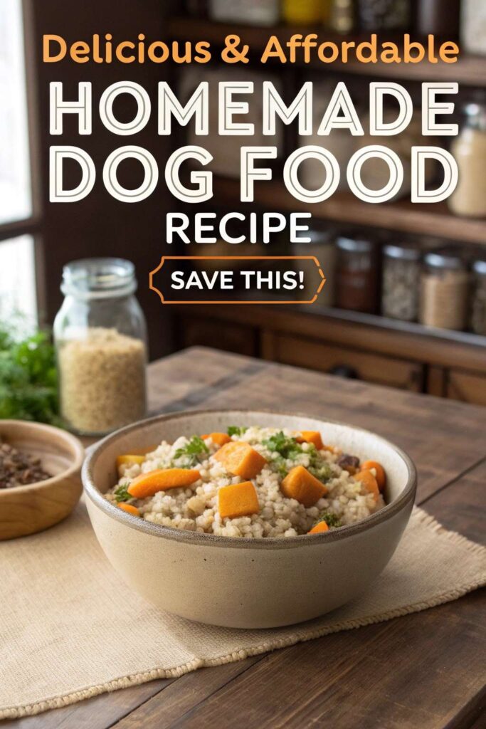 Delicious Affordable Homemade Dog Food Recipe pin 2