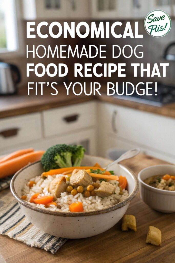 Economical Homemade Dog Food Recipe That Fits Your Budget pin 1