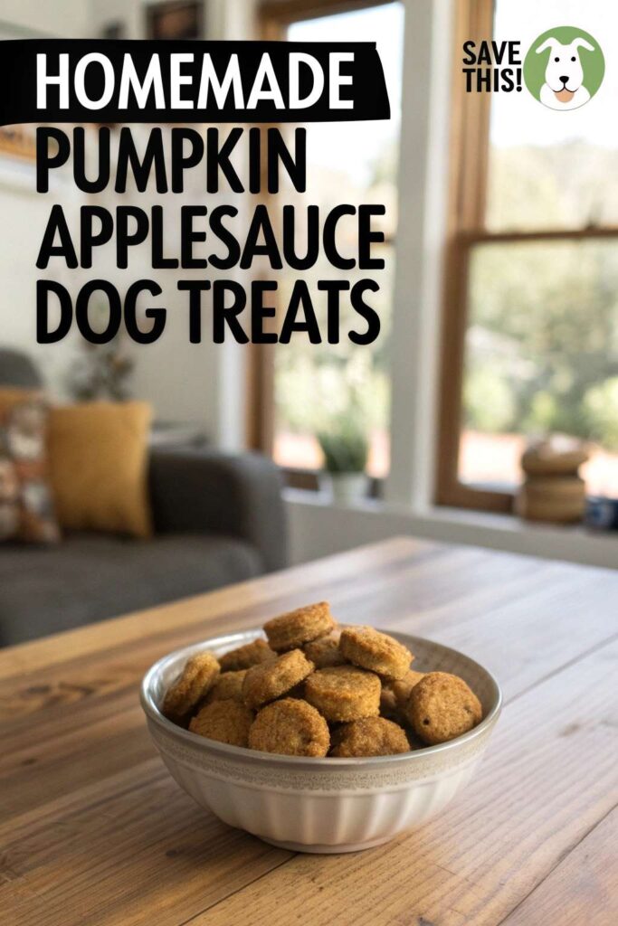 Homemade Pumpkin Applesauce Dog Treats pin 2