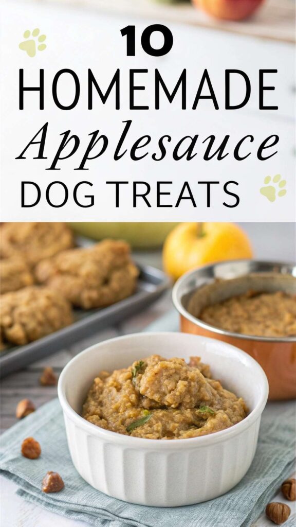 homemade applesauce dog treat recipes pin 1