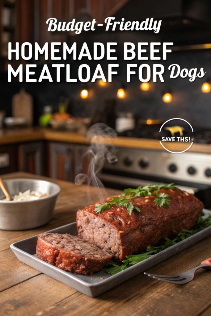 Budget Friendly Homemade Beef Meatloaf for Dogs pin 2