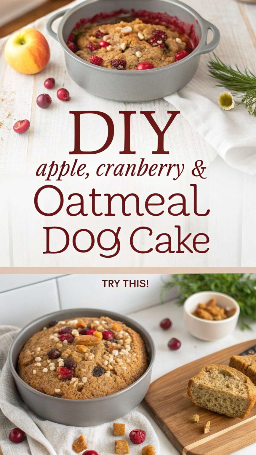 DIY Apple, Cranberry & Oatmeal Dog Cake - Canine Care Central