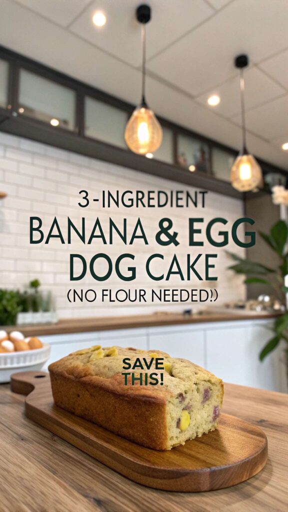 3 Ingredient Banana Egg Dog Cake pin 2