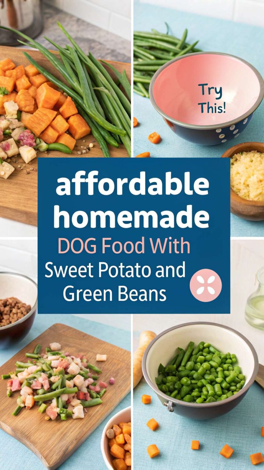 Picture of Affordable Homemade Dog Food with Sweet Potato and Green Beans - Canine ...