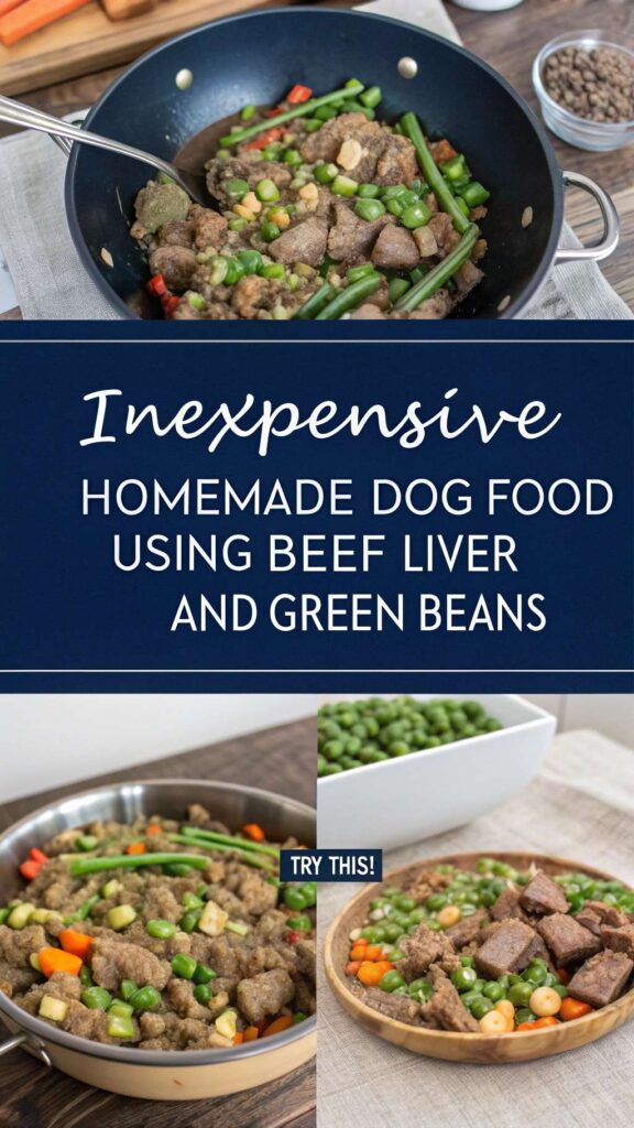 Inexpensive Homemade Dog Food using Beef Liver and Green Beans recipe pin 2