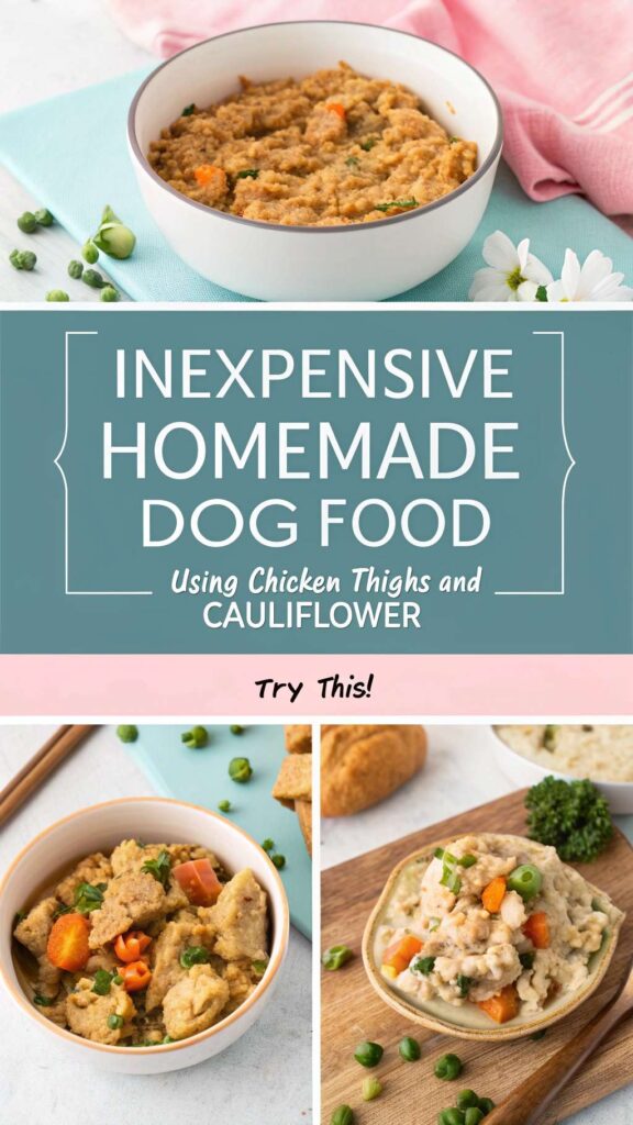 Inexpensive Homemade Dog Food using Chicken Thighs and Cauliflower pin 1 1