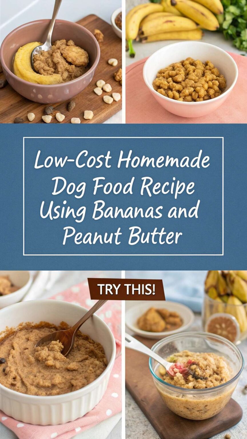 Low-Cost Homemade Dog Food using Bananas and Peanut Butter - Canine ...
