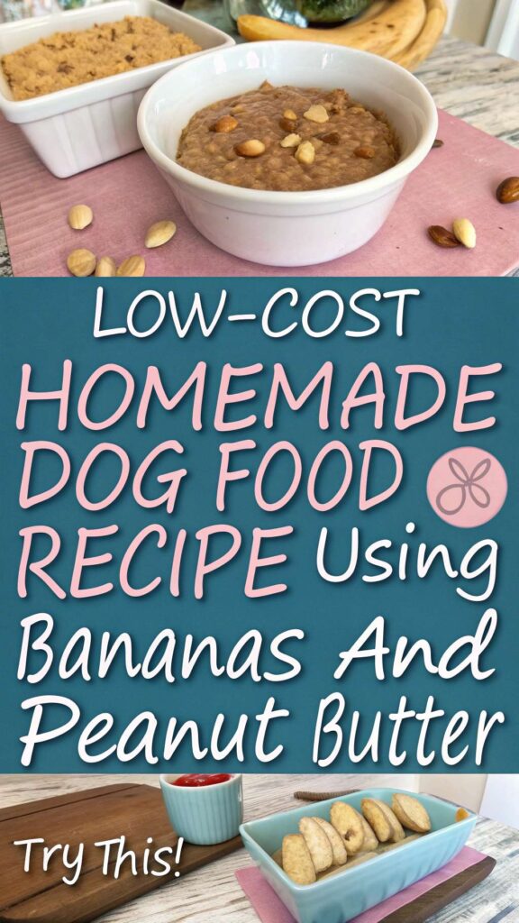 Low Cost Homemade Dog Food using Bananas and Peanut Butter recipe pin 2