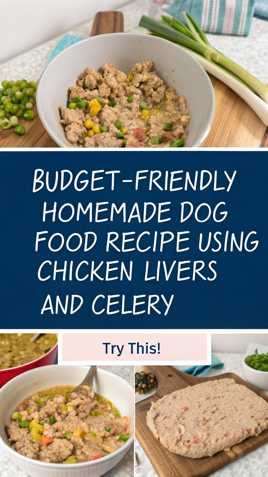 Budget-Friendly Homemade Dog Food using Chicken Livers and Celery ...