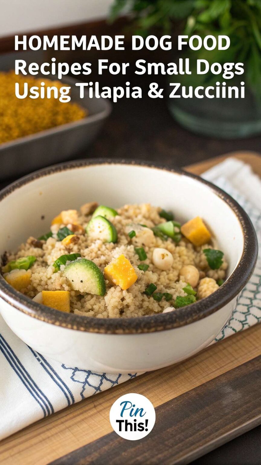 Image showcasing Homemade Dog Food Recipe for Small Dogs Using Tilapia & Zucchini ...