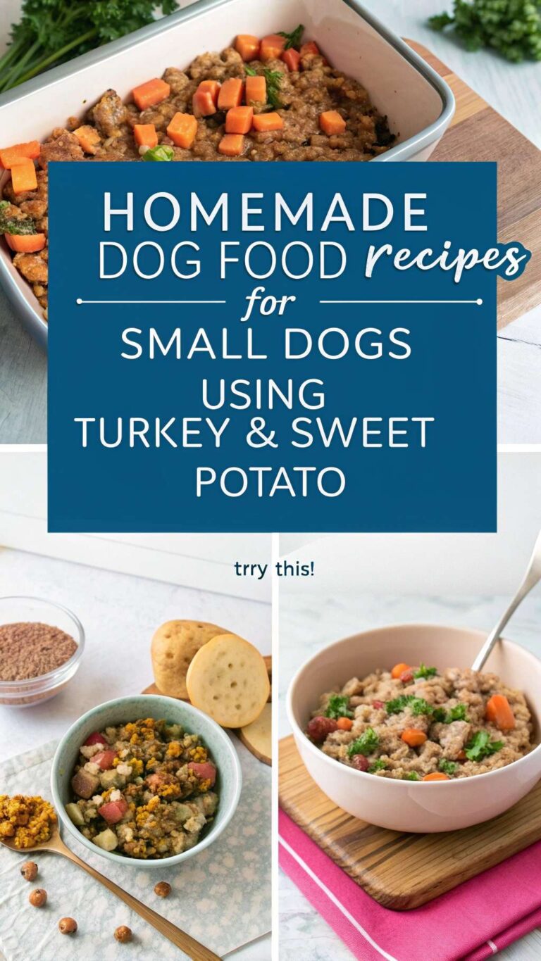 Picture of Homemade Dog Food Recipe for Small Dogs Using Turkey & Sweet Potato ...