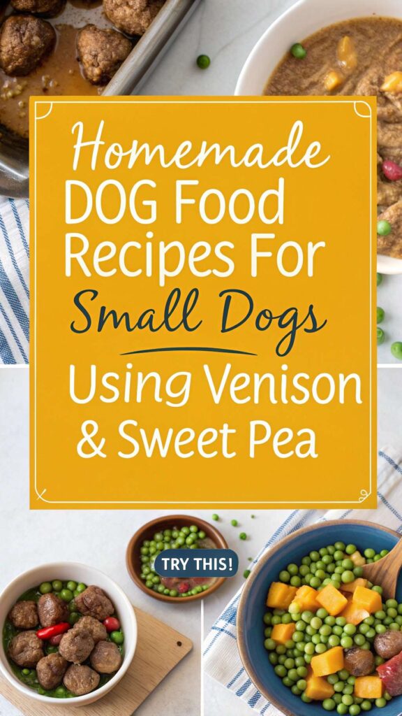 Homemade Dog Food Recipes for Small Dogs Using Venison Sweet Pea pin 2