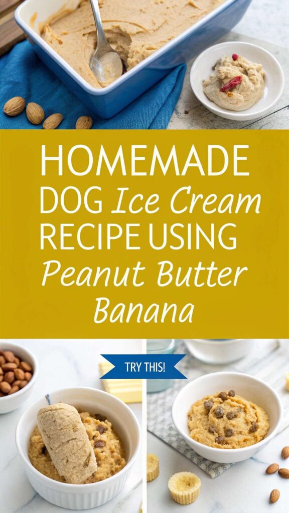 Homemade Dog Ice Cream Recipe Using Peanut Butter Banana pin 2