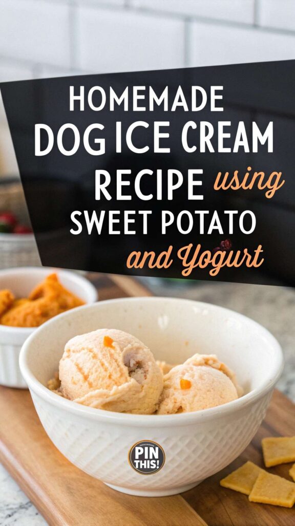 Homemade Dog Ice Cream Recipe Using Sweet Potato and Yogurt pin 1