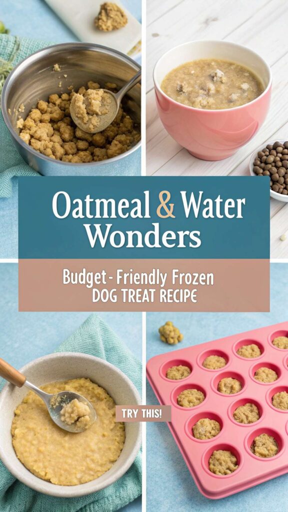 Oatmeal Water Wonders Budget Friendly Frozen Dog Treat Recipe pin 1