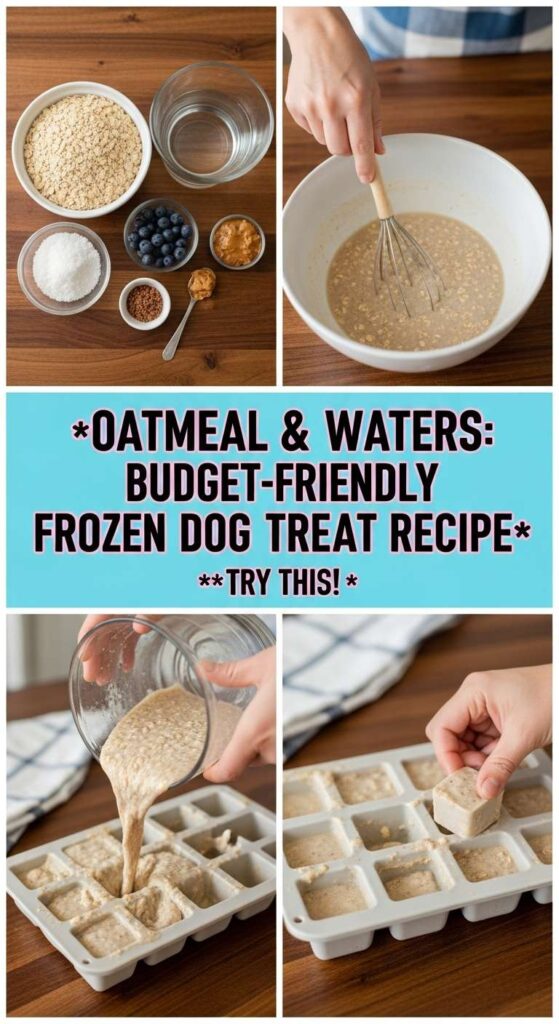 Oatmeal Water Wonders Budget Friendly Frozen Dog Treat Recipe pin 2