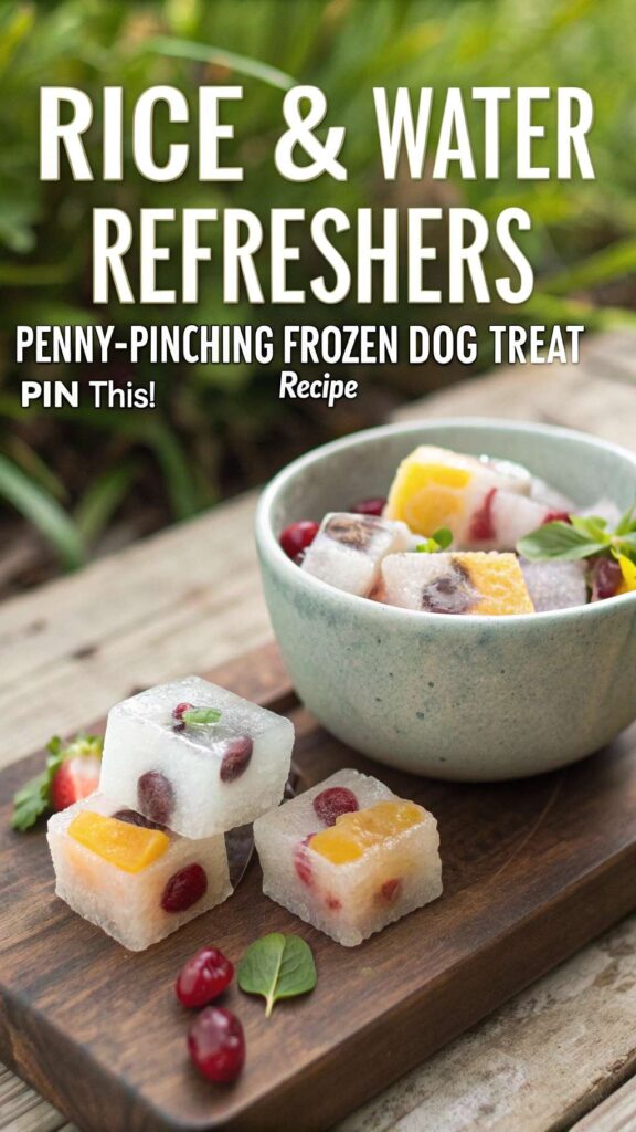Rice Water Refreshers Penny Pinching Frozen Dog Treat Recipe pin 2