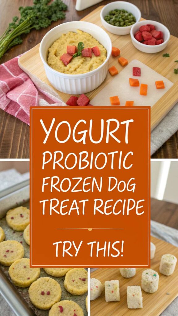 Yogurt Yummies Probiotic Frozen Dog Treat Recipe pin 11