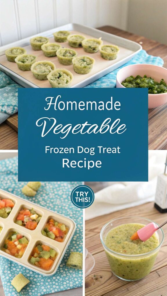 homemade Vegetable Frozen Dog Treat Recipe pin 1