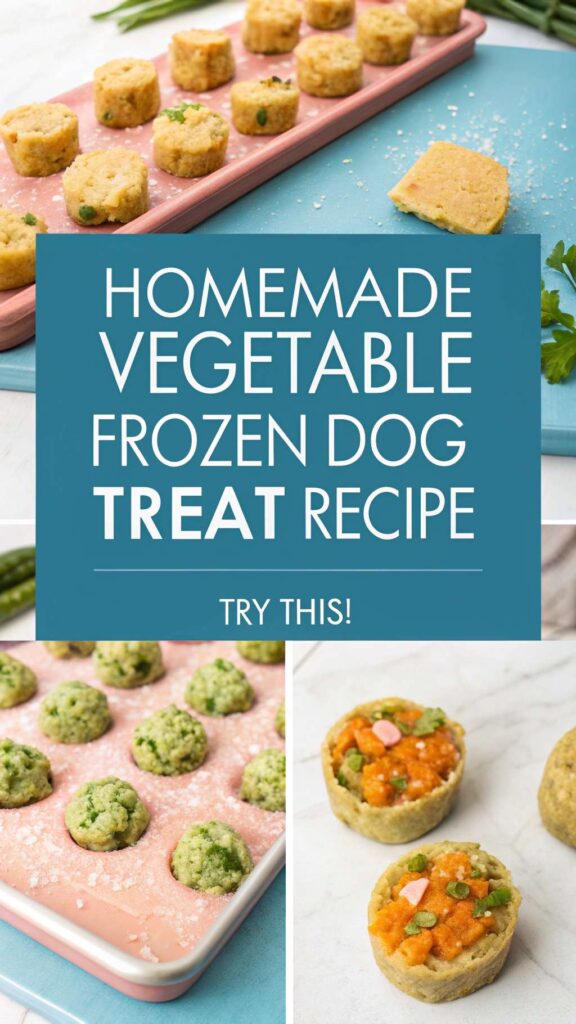 homemade Vegetable Frozen Dog Treat Recipe pin 2