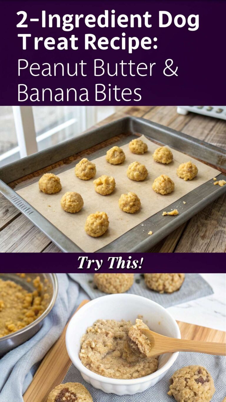 Curated visual reference: Visual Reference: 2 Ingredient Dog Treat Recipe Peanut Butter Banana Bites
