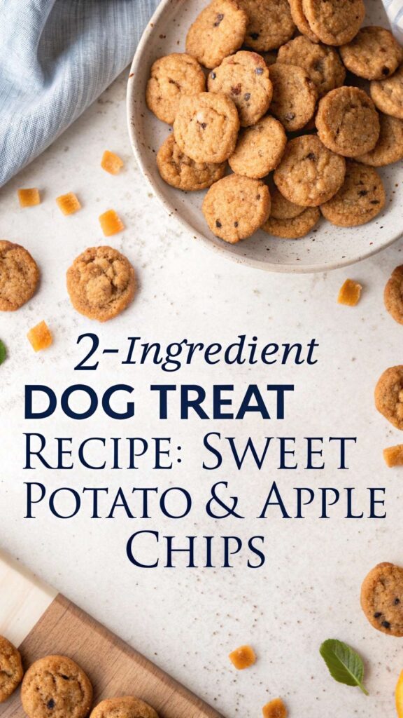 2 Ingredient Dog Treat Recipe Sweet Potato Apple Chips pin 2