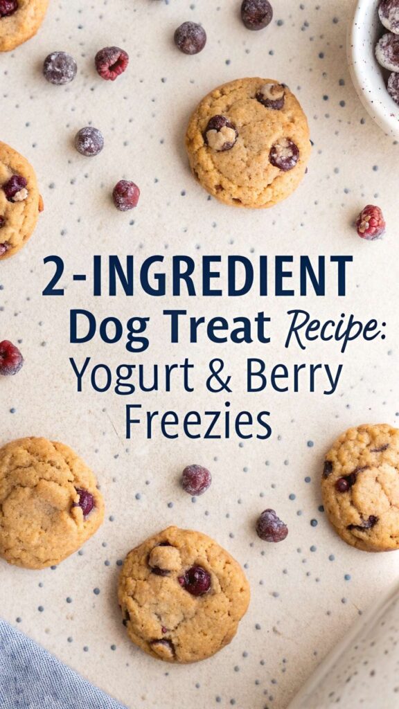 2 Ingredient Dog Treat Recipe Yogurt Berry Freezies pin 2