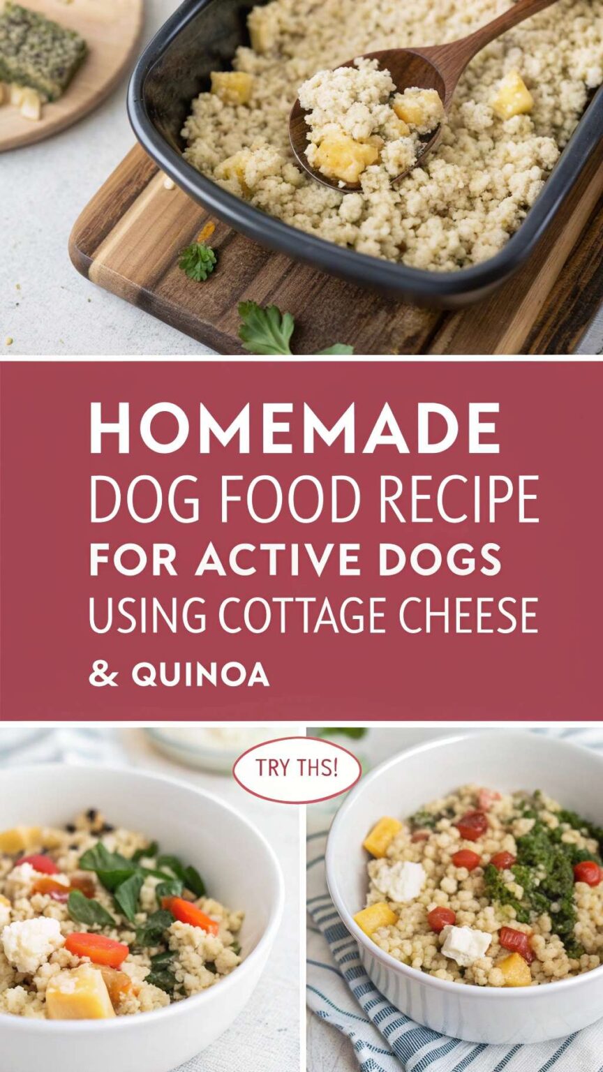 Homemade Dog Food Recipe for Active Dogs using Cottage Cheese & Quinoa ...