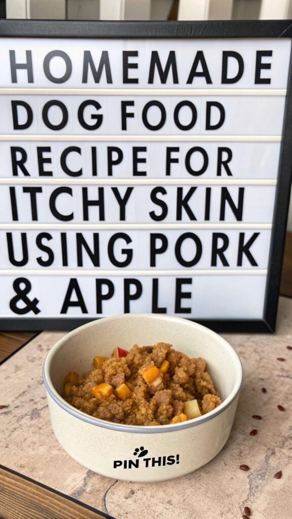 Homemade Dog Food Recipe for Itchy Skin Using Pork Apple pin 2