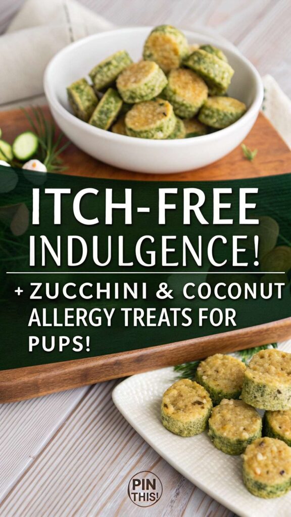 Homemade Dog Treat Recipe for Allergies Using Zucchini Coconut Flour pin 2