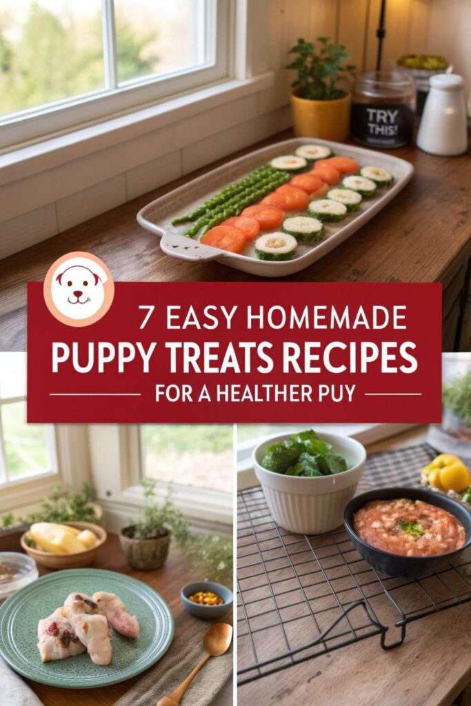 7 Easy Homemade Puppy Treats Recipes for a Healthier Pup pin 1