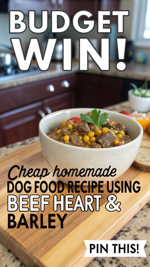 Cheap Homemade Dog Food Recipe Using Beef Heart Barley pin 2