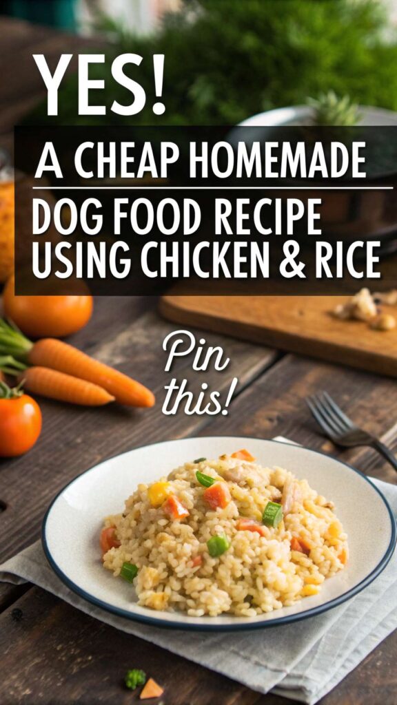 Cheap Homemade Dog Food Recipe Using Chicken Rice pin 2