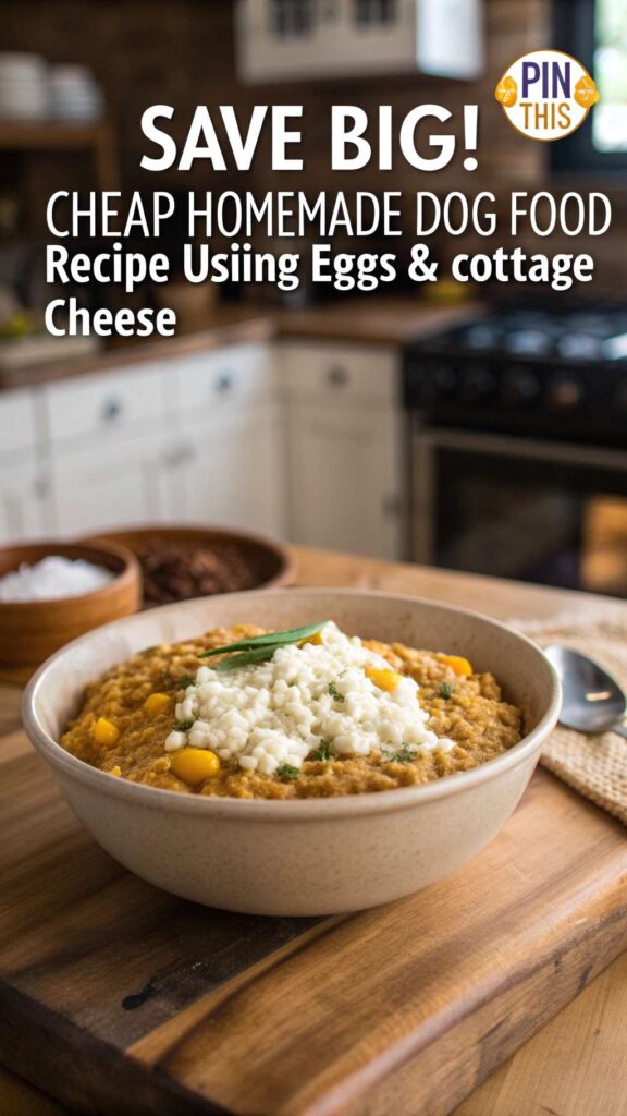 Cheap Homemade Dog Food Recipe Using Eggs Cottage Cheese pin 2