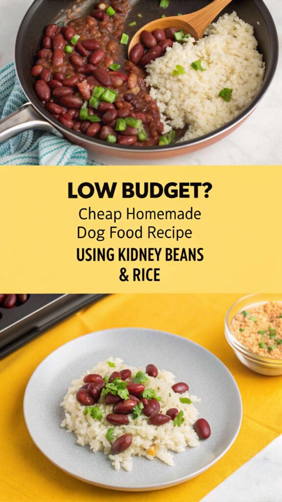 Cheap Homemade Dog Food Recipe Using Kidney Beans Rice pin 1