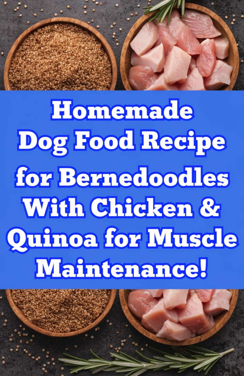 Photo inspiration: Visual Reference: Homemade Dog Food Recipe For Bernedoodles With Chicken Quinoa For