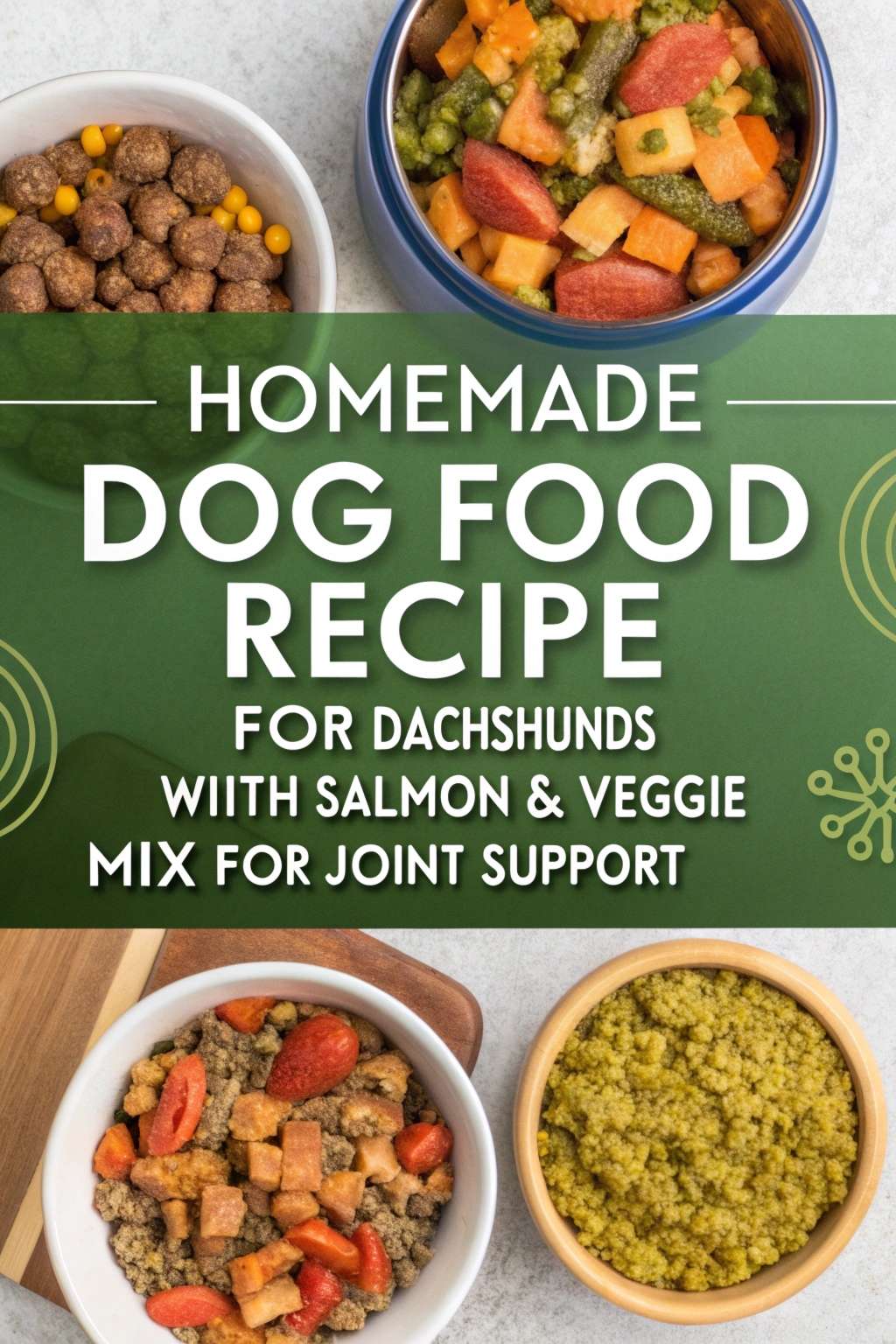 Homemade Dog Food Recipe for Dachshunds With Salmon & Veggie Mix for ...
