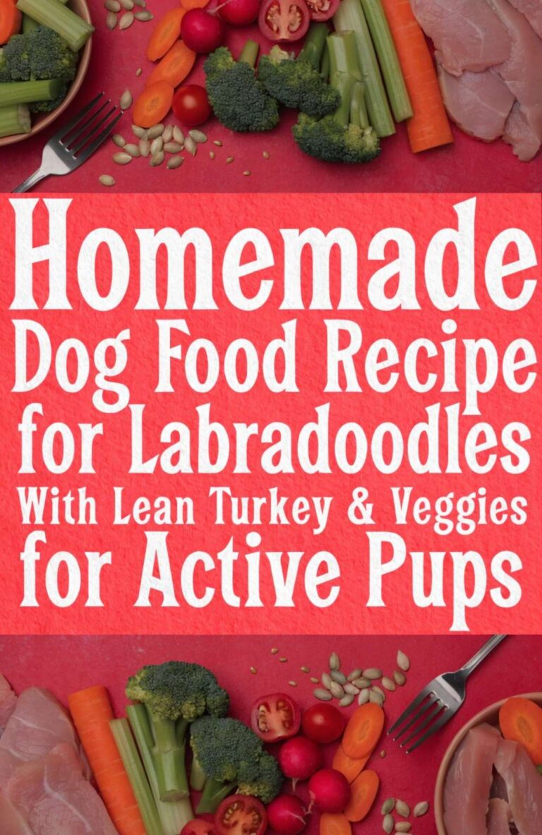 Labradoodle Cooked Homemade Dog Food Recipe for Labradoodles Lean Turkey & Veggie Blend ...