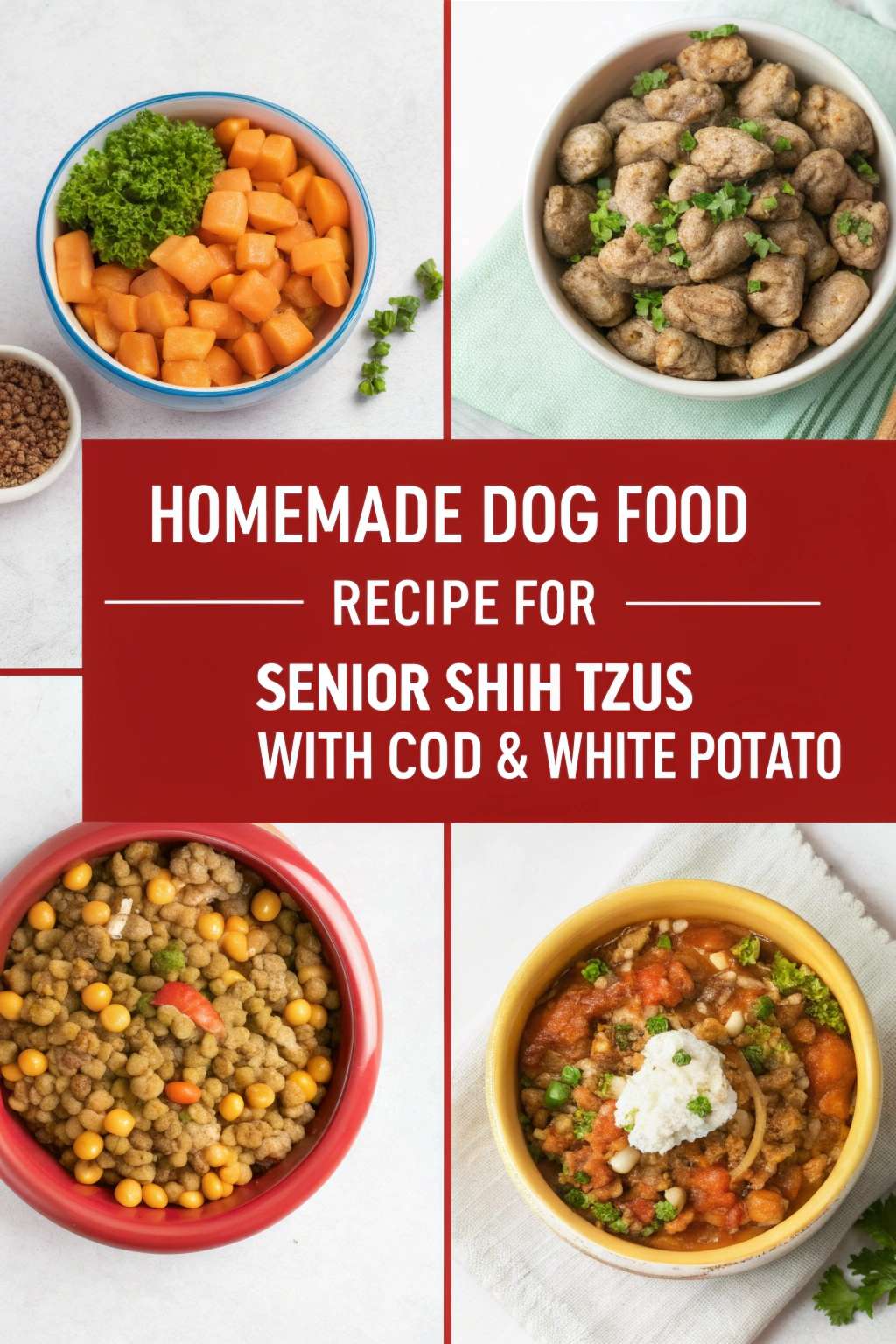 Homemade Dog Food Recipe for Senior Shih Tzus With Cod & White Potato ...